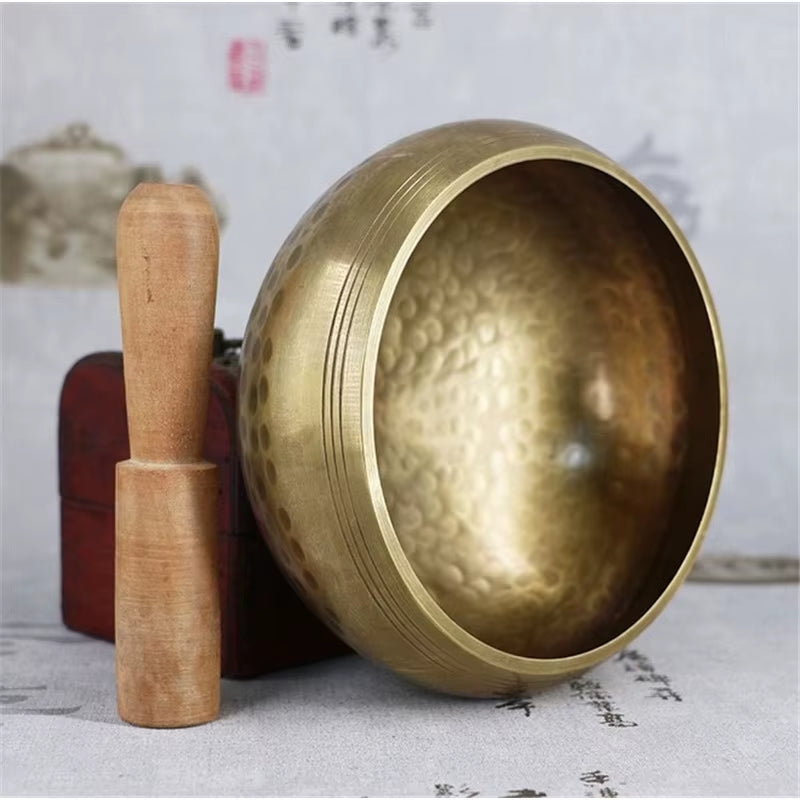 Tibetan Copper Singing Bowls - Handcrafted Decorative Pieces for Home and Yoga, Available in Sizes 8cm to 20cm