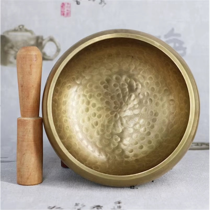 Tibetan Copper Singing Bowls - Handcrafted Decorative Pieces for Home and Yoga, Available in Sizes 8cm to 20cm