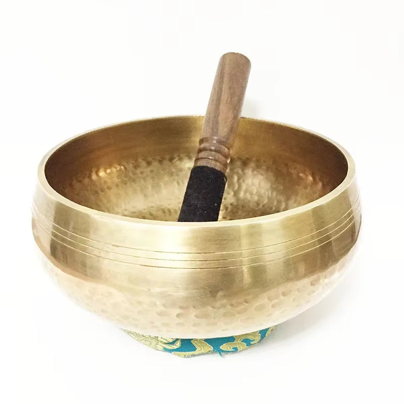 Premium Handcrafted Tibetan Singing Bowls in Seven Sizes for Buddha Yoga Meditation, Including Mallet and Cushion