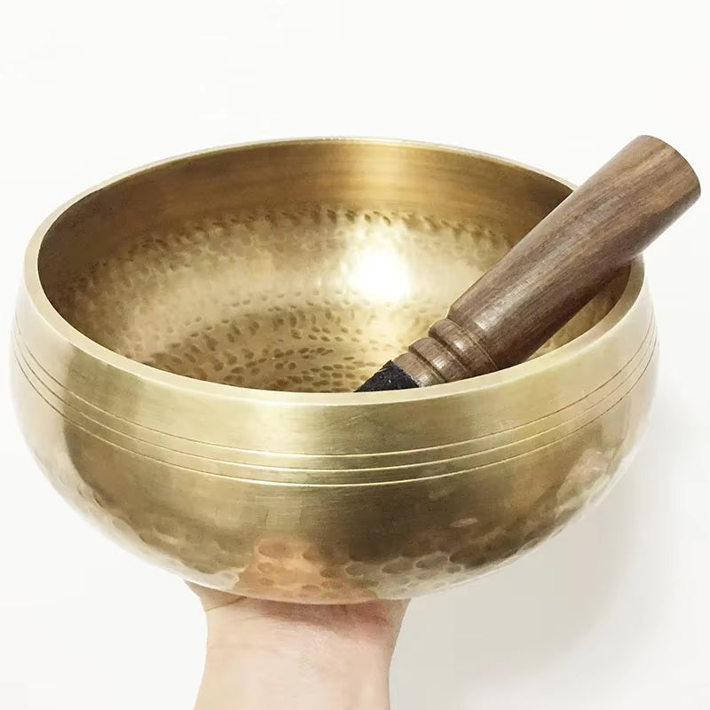 Premium Handcrafted Tibetan Singing Bowls in Seven Sizes for Buddha Yoga Meditation, Including Mallet and Cushion