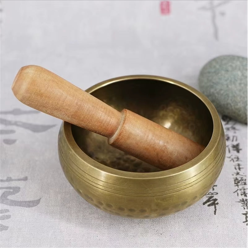 Tibetan Copper Singing Bowls - Handcrafted Decorative Pieces for Home and Yoga, Available in Sizes 8cm to 20cm